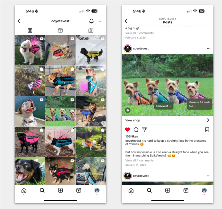 Social Media examples from CoyoteVest